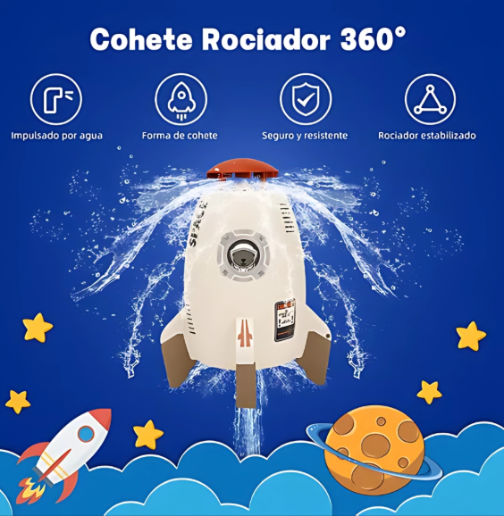 🚀💦 Cohete Rociador de Agua para Niños 💦🚀